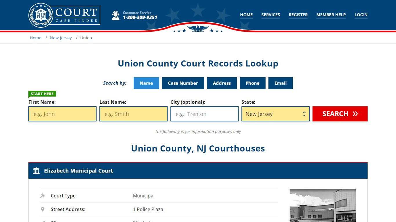 Union County Court Records | NJ Case Lookup - CourtCaseFinder.com